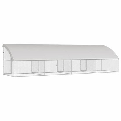 vidaXL Chicken Cage Silver 800 x 200 x 198.5 cm Galvanised steel
