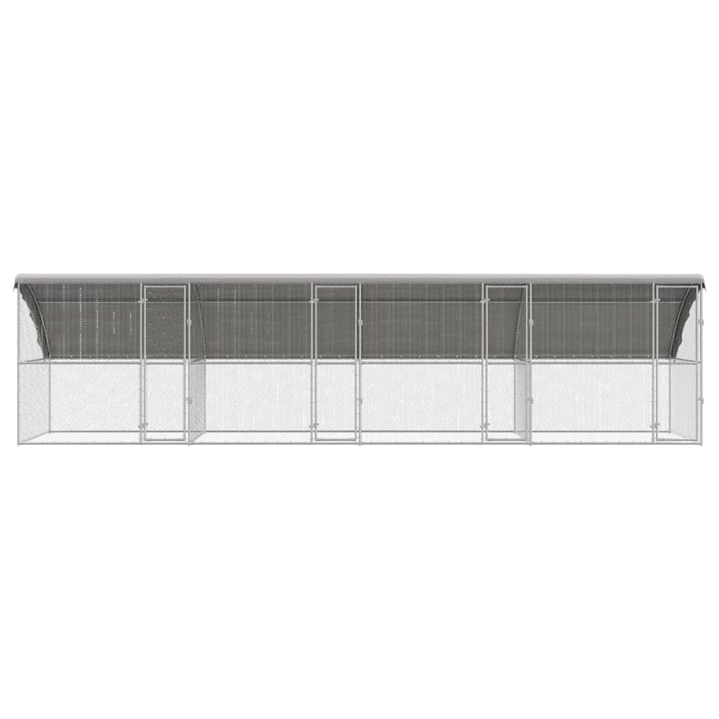 vidaXL Chicken Cage Silver 800 x 200 x 198.5 cm Galvanised steel