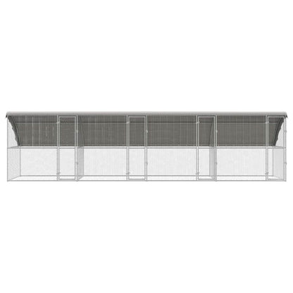 vidaXL Chicken Cage Silver 800 x 200 x 198.5 cm Galvanised steel