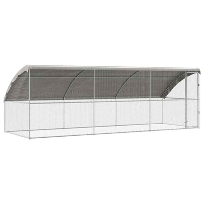 vidaXL Chicken Cage 3 pcs Silver 600 x 200 x 200 cm Galvanised Steel