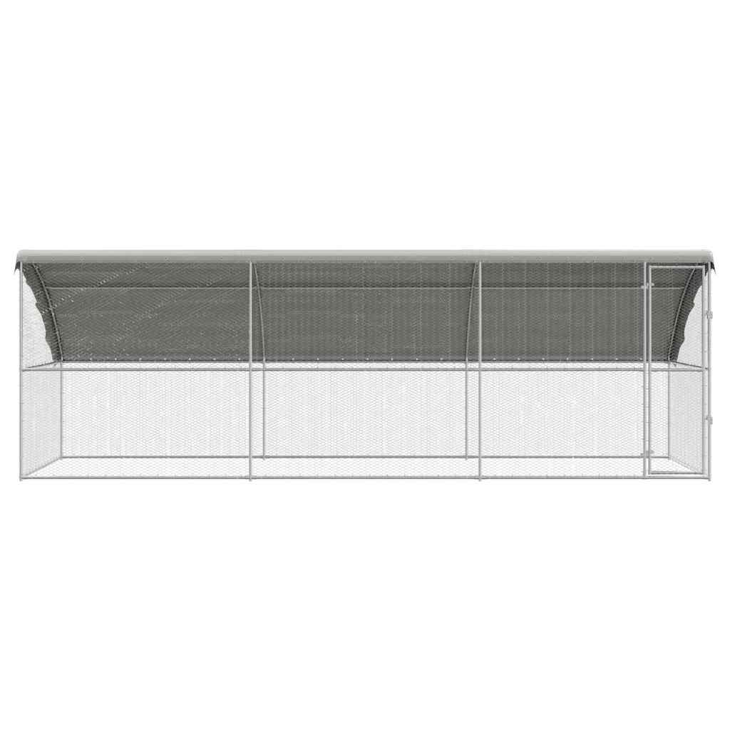 vidaXL Chicken Cage 3 pcs Silver 600 x 200 x 200 cm Galvanised Steel