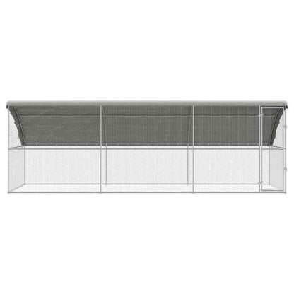 vidaXL Chicken Cage 3 pcs Silver 600 x 200 x 200 cm Galvanised Steel