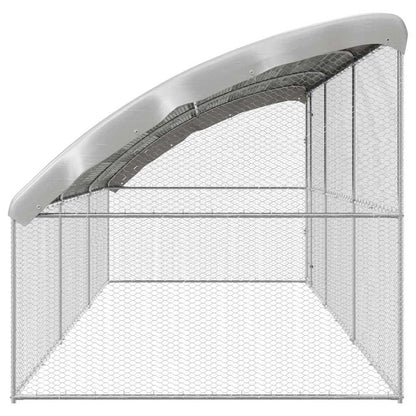 vidaXL Chicken Cage 3 pcs Silver 600 x 200 x 200 cm Galvanised Steel