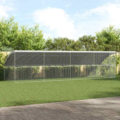 vidaXL Chicken Cage 4 pcs Silver 800 x 200 x 200 cm Galvanised Steel