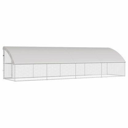 vidaXL Chicken Cage 4 pcs Silver 800 x 200 x 200 cm Galvanised Steel