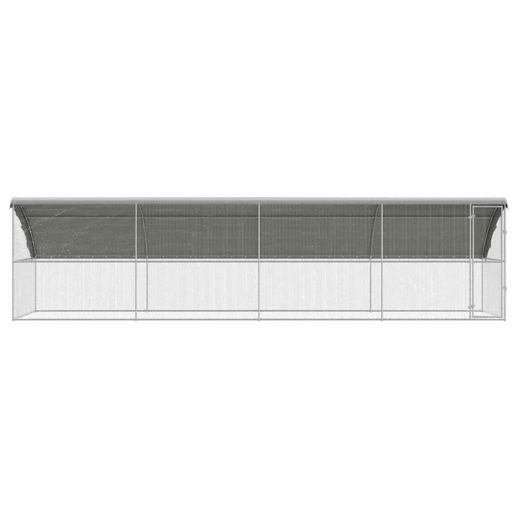vidaXL Chicken Cage 4 pcs Silver 800 x 200 x 200 cm Galvanised Steel