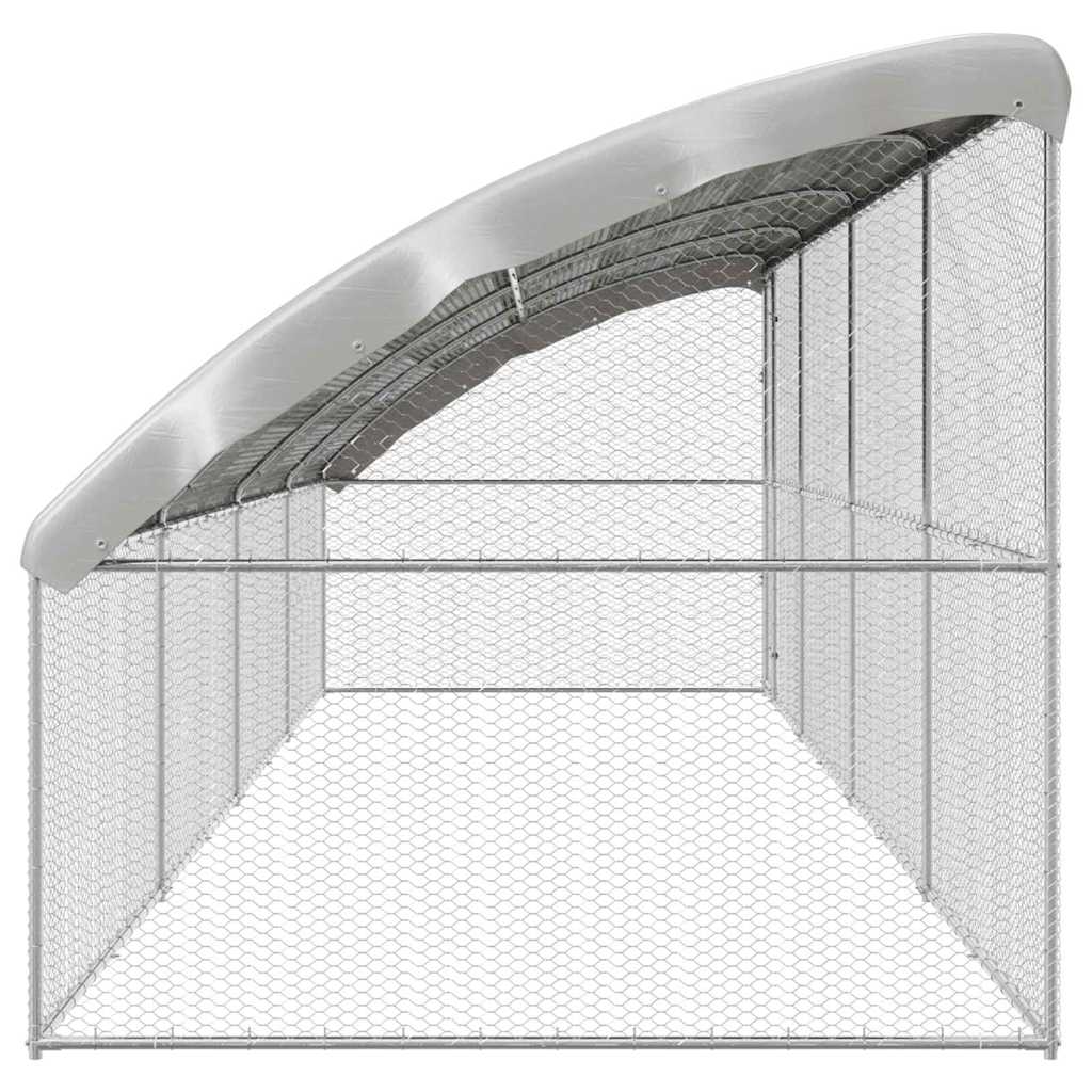 vidaXL Chicken Cage 4 pcs Silver 800 x 200 x 200 cm Galvanised Steel