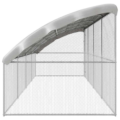 vidaXL Chicken Cage 4 pcs Silver 800 x 200 x 200 cm Galvanised Steel