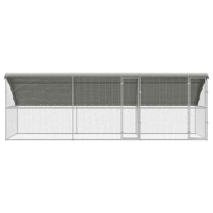 vidaXL Chicken Cage Silver 600 x 200 x 198.5 cm Galvanised steel