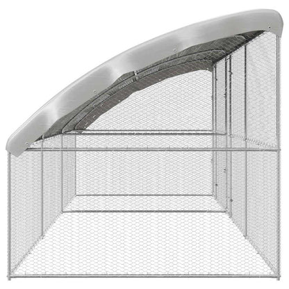 vidaXL Chicken Cage Silver 600 x 200 x 198.5 cm Galvanised steel