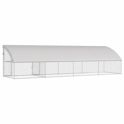vidaXL Chicken Cage Silver 800 x 200 x 198.5 cm Galvanised steel