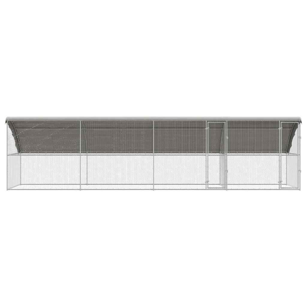 vidaXL Chicken Cage Silver 800 x 200 x 198.5 cm Galvanised steel