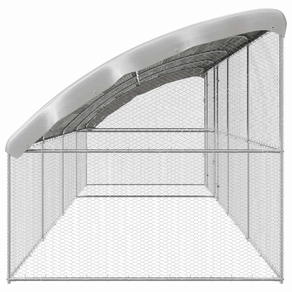 vidaXL Chicken Cage Silver 800 x 200 x 198.5 cm Galvanised steel