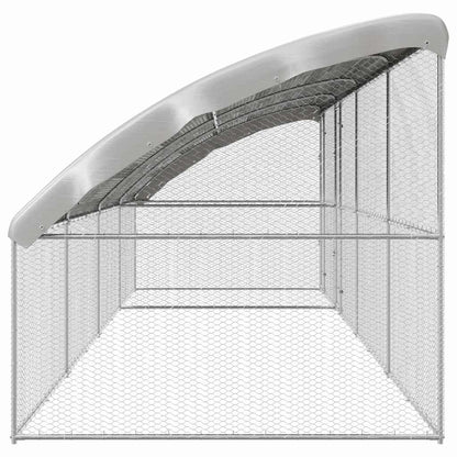 vidaXL Chicken Cage Silver 800 x 200 x 198.5 cm Galvanised steel