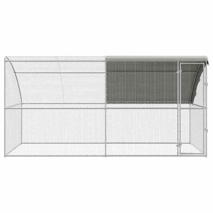 vidaXL Chicken Cage Silver 400 x 200 x 198.5 cm Galvanised steel