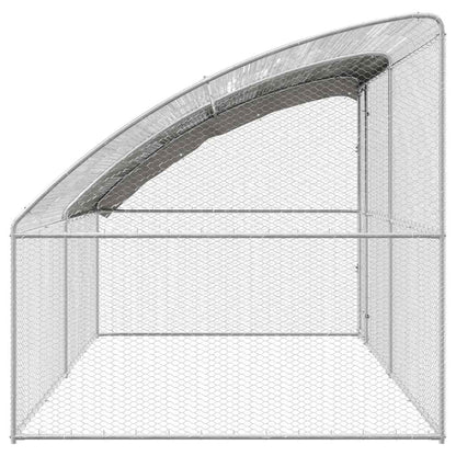 vidaXL Chicken Cage Silver 400 x 200 x 198.5 cm Galvanised steel