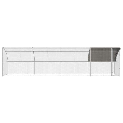 vidaXL Chicken Cage Silver 800 x 200 x 198.5 cm Galvanised steel