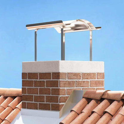 vidaXL Chimney Cowl Silver 59.5 x 50 x 36.5 cm Stainless Steel