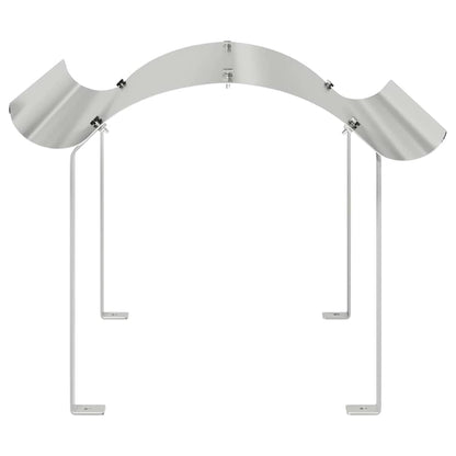 vidaXL Chimney Cowl Silver 59.5 x 50 x 36.5 cm Stainless Steel