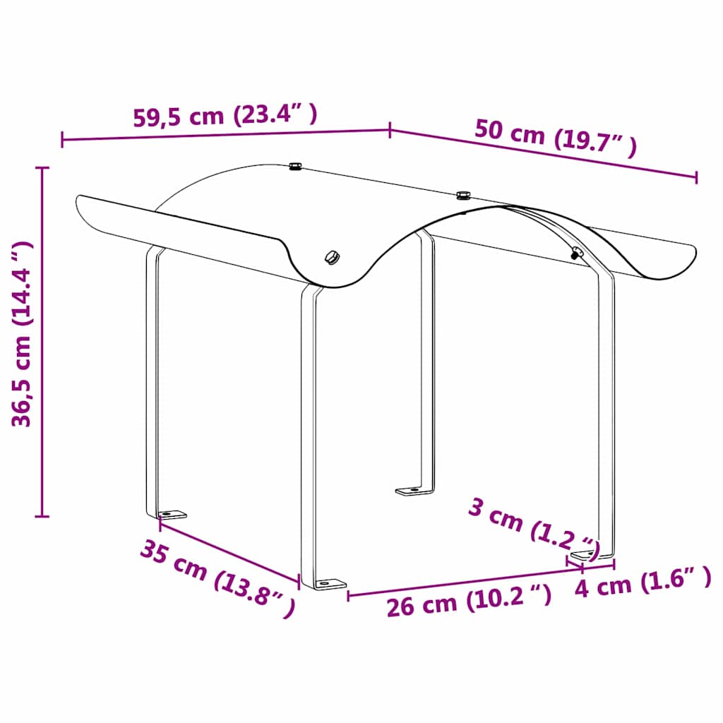 vidaXL Chimney Cowl Silver 59.5 x 50 x 36.5 cm Stainless Steel