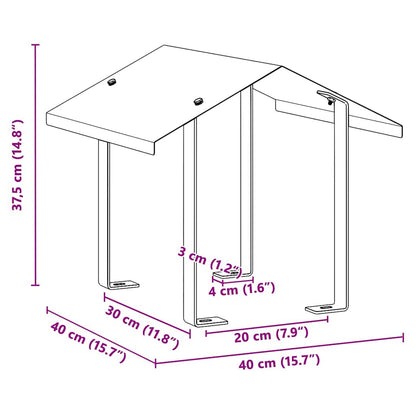 vidaXL Chimney Hood Silver 40 x 40 x 37.5 cm Stainless Steel