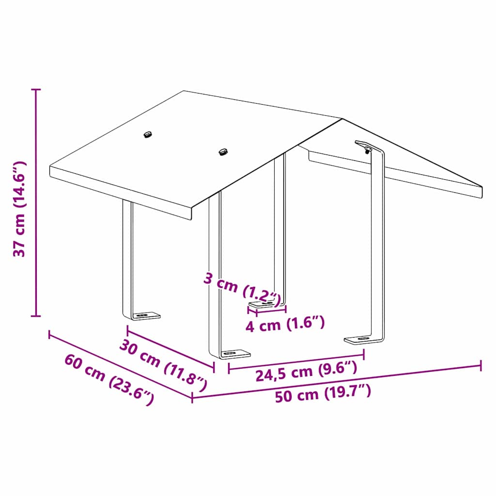 vidaXL Chimney Hood Silver 50 x 60 x 37 cm Stainless Steel