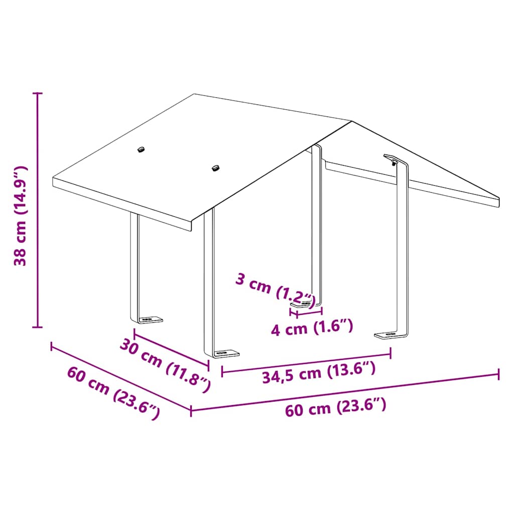 vidaXL Chimney Hood Silver 60 x 60 x 38 cm Stainless Steel