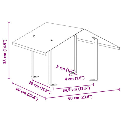 vidaXL Chimney Hood Silver 60 x 60 x 38 cm Stainless Steel