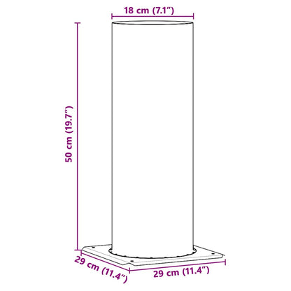 vidaXL Chimney Head Extension Silver 29 x 29 x 50 cm Stainless Steel