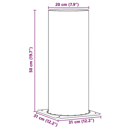 vidaXL Chimney Head Extension Silver 31 x 31 x 50 cm Stainless Steel