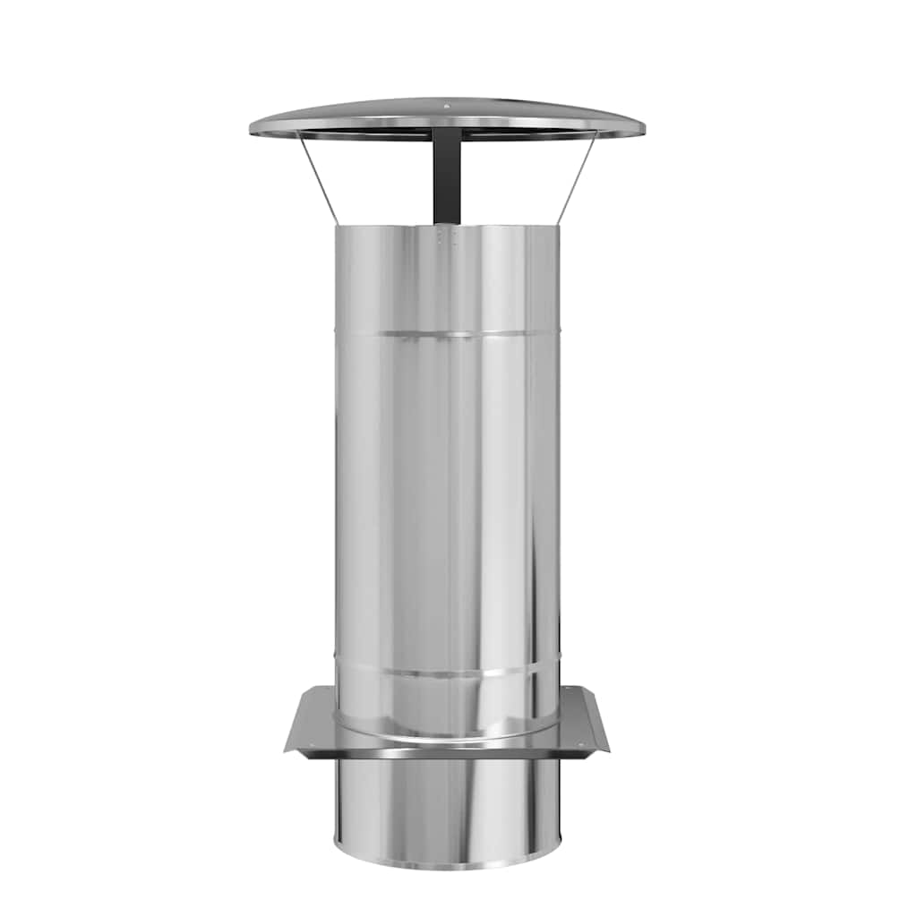 vidaXL Chimney Extension Silver 35 x 35 x 65 cm Stainless Steel