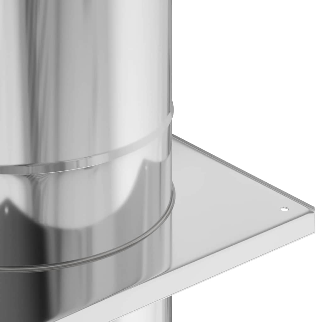 vidaXL Chimney Extension Silver 35 x 35 x 82 cm Stainless Steel