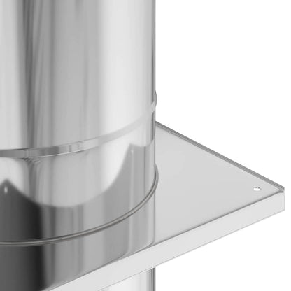 vidaXL Chimney Extension Silver 35 x 35 x 82 cm Stainless Steel