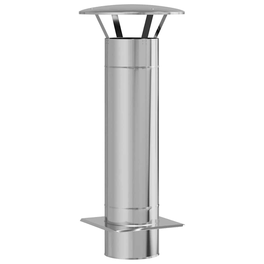 vidaXL Chimney Extension Silver 35 x 35 x 82 cm Stainless Steel