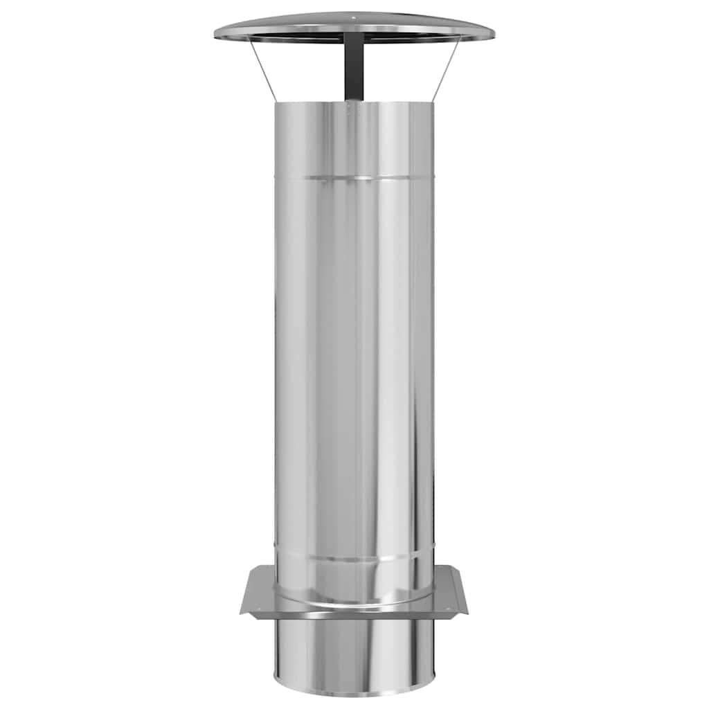 vidaXL Chimney Extension Silver 35 x 35 x 82 cm Stainless Steel