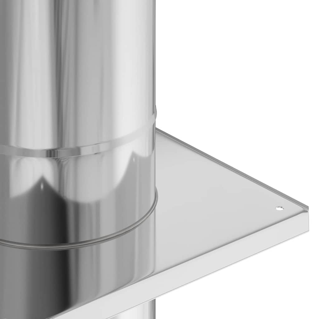 vidaXL Chimney Extension Silver 25 x 25 x 132 cm Stainless steel