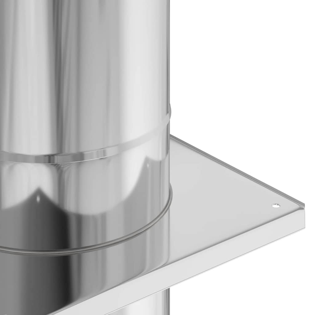 vidaXL Chimney Extension Silver 25 x 25 x 132 cm Stainless steel