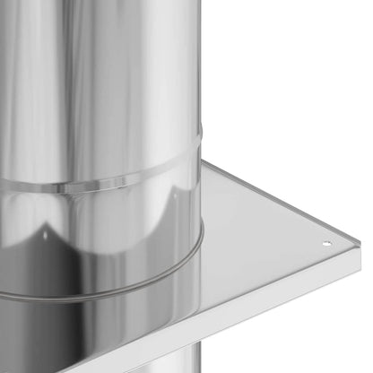 vidaXL Chimney Extension Silver 25 x 25 x 132 cm Stainless steel