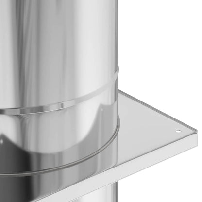 vidaXL Chimney Extension Silver 35 x 35 x 132 cm Stainless steel