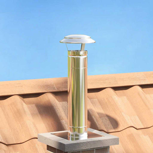 vidaXL Rain Cover Chimney Silver 20 x 20 x 18 cm Stainless Steel