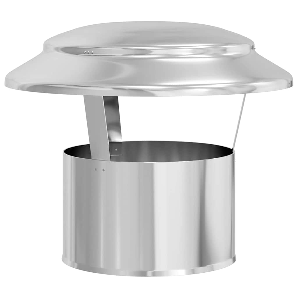 vidaXL Rain Cover Chimney Silver 25 x 25 x 20 cm Stainless Steel