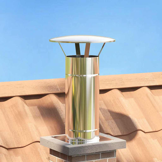 vidaXL Rain Cover Chimney Silver 35 x 35 x 20 cm Stainless Steel