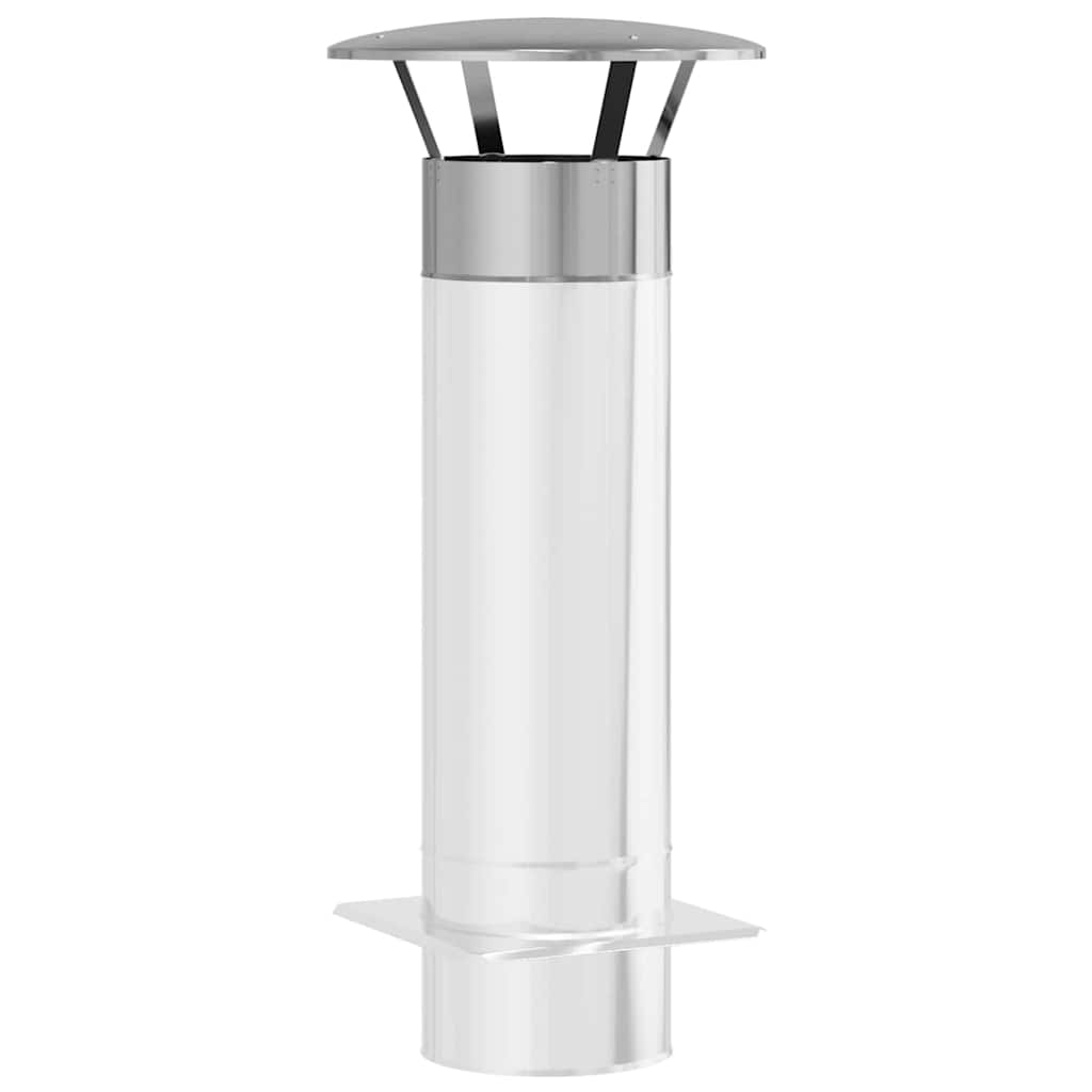 vidaXL Rain Cover Chimney Silver 35 x 35 x 20 cm Stainless Steel