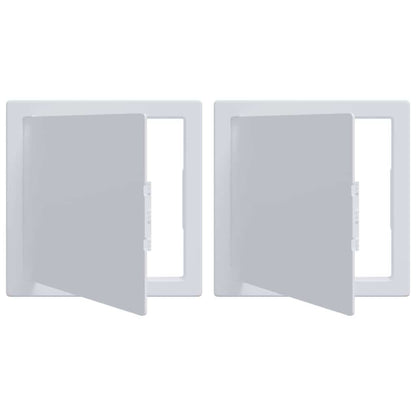 vidaXL Access Panels 2 pcs White 15 x 15 cm ABS Plastic