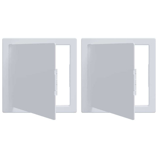 vidaXL Access Panels 2 pcs White 15 x 15 cm ABS Plastic