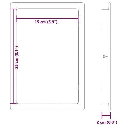 vidaXL Access Panels 2 pcs White 15 x 23 cm ABS Plastic