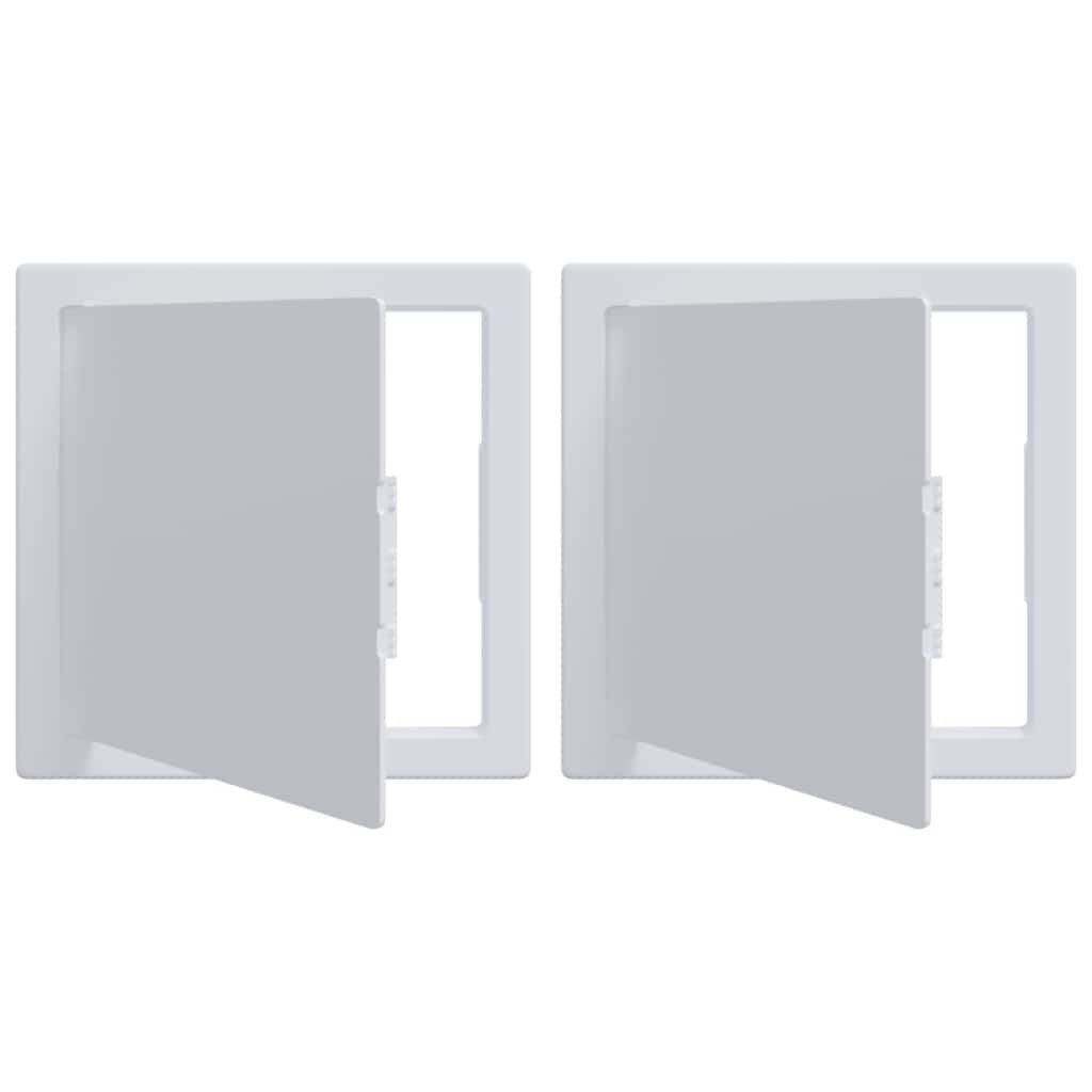 vidaXL Access Panels 2 pcs White 20 x 20 cm ABS Plastic