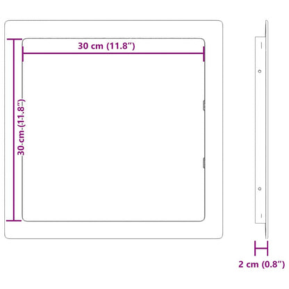 vidaXL Access Panels White 30 x 30 cm ABS Plastic