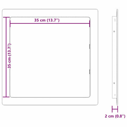 vidaXL Access Panels White 35 x 35 cm ABS Plastic