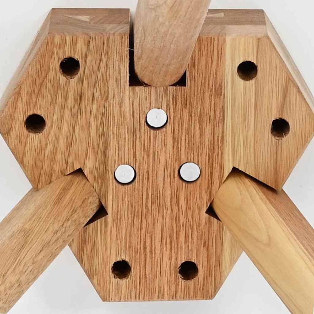 vidaXL Coffee Table 3 pcs Brown Solid Walnut Wood